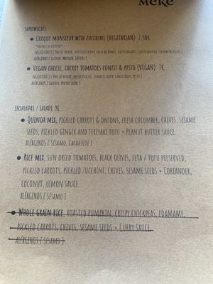 Veggie and vegan sandwiches   at Meke Cafe at Meke Coffee Roasters in Ibiza