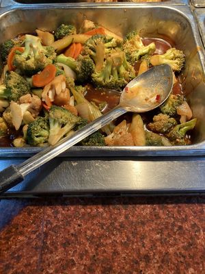 Mixed vegetable sauté from buffet  at Oriental Super Buffet in Zanesville