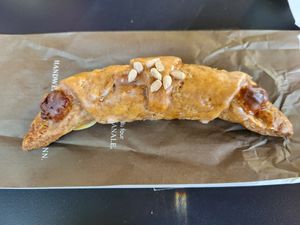 Sweet almond filling inside at Furter in Aarau