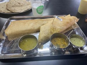 Mushroom dosai with potatoes  at Balaji Dosai in Kandy