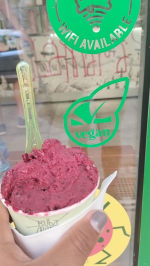 Vegan option at Bubamara Gelato in Belgrade