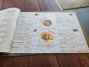 Chiken pork fish??? In the vegan friendly 😡 at Véla in Vang Vieng