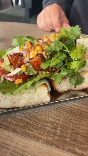 Crunchy tofu sando   at Heppa Restaurant in Hofn I Hornafirdi