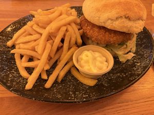 One of the 2 vegan options in the menu. Option 2 is a small side salad   at Brauhaus Kloster Machern in Bernkastel-kues