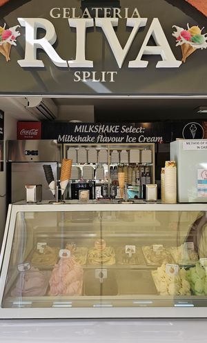 Main view  at Riva Gelateria in Split