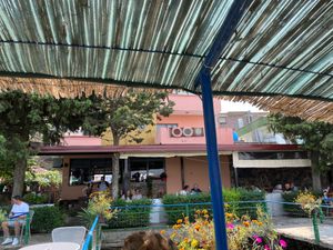 Building rear exterior at Restorant Leza in Lin