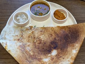 My sore Masala Dosa(Make sure no ghee added)  at Neha Snacks in Leh