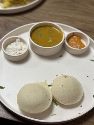 Idly. (They need to provide big amounts of Chutney) 😏  at Neha Snacks in Leh