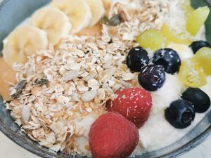 Yogurt bowl at La Aldea Cafe Bar in Conil De La Frontera