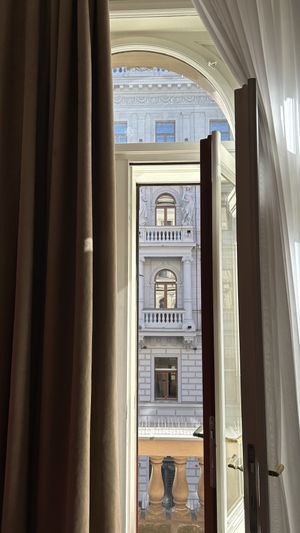 The street is not so noisy because of double windows   at Salvator Boutique Hotel in Prague