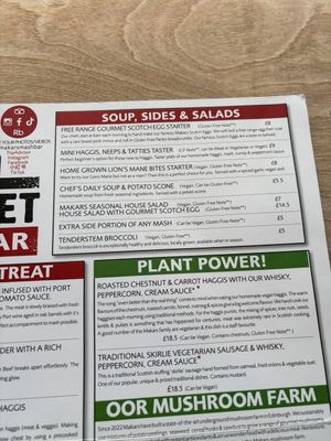 Sides menu  at Makars Mash Bar - Edinburgh in Edinburgh