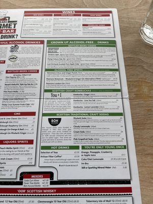 drinks menu  at Makars Mash Bar - Edinburgh in Edinburgh