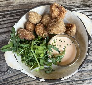 Lion’s mane bites  at Makars Mash Bar - Edinburgh in Edinburgh