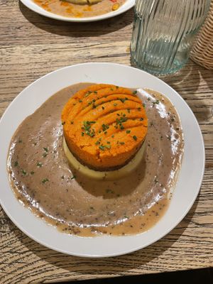 Vegan haggis   at Makars Mash Bar - Edinburgh in Edinburgh