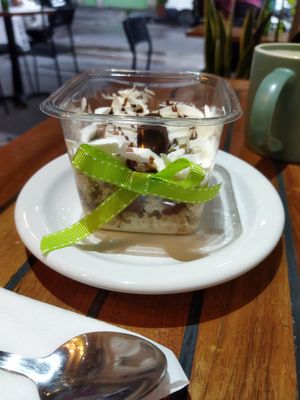 Pastelito de tres leches at Santa Foodies in Mexico City