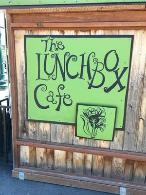 Sign on 4th (across from Safeway ) at Lunchbox Cafe in Ellensburg