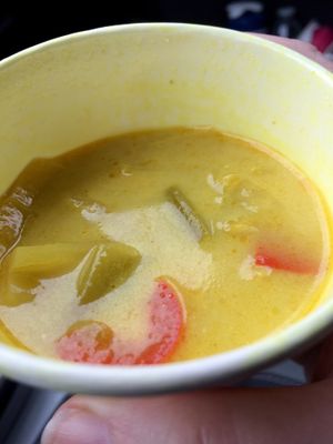 Mulligatawny vegetable soup, full of vegis and great tasting! at Lunchbox Cafe in Ellensburg