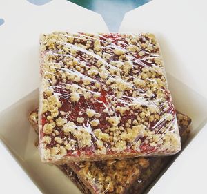 Vegan Raspberry Oat Bar  at Lunchbox Cafe in Ellensburg