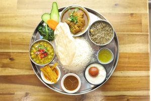 vegan/ Vego Thali SET at Momo Central Brunswick in Brunswick