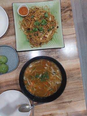 Noodles and soup at Momo Central Brunswick in Brunswick