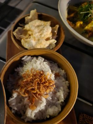 Curry sides at Jungle Fish Bali in Ubud