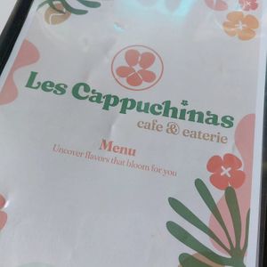 Menu at Les Cappuchinas in Oranjestad