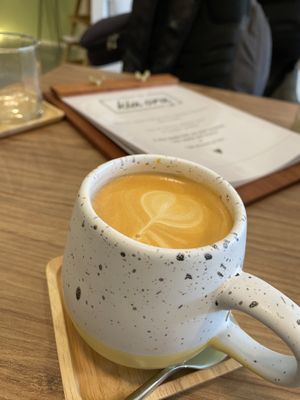 Delicious Orange Chai Tea Latte  at Kia Ora Café in Koh Phangan