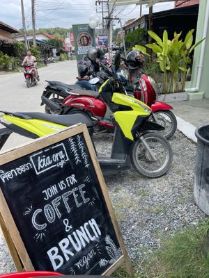 Parking infront   at Kia Ora Café in Koh Phangan