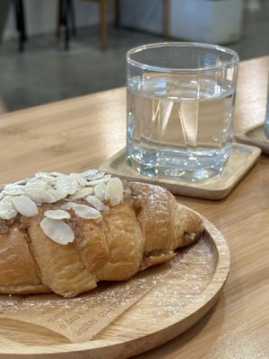 Almond croissant   at Kia Ora Café in Koh Phangan