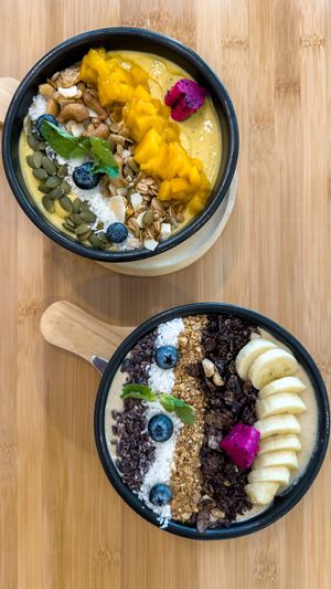 Smoothie bowls  at Kia Ora Café in Koh Phangan