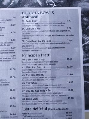 Opzioni vegane e vegetariane at Cucina Vietnamita in Ravenna