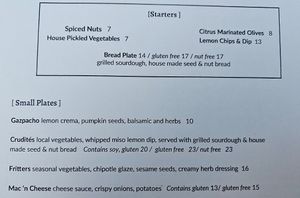 Starters, small plates at Blossom & Root Kitchen in Danville