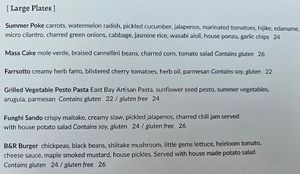 Large plates at Blossom & Root Kitchen in Danville