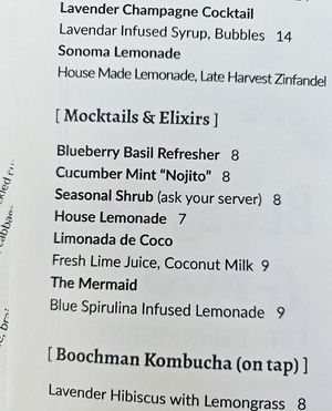 Mocktails at Blossom & Root Kitchen in Danville