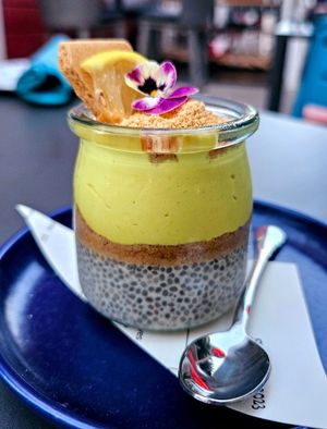 Chia pudding dessert at Blossom & Root Kitchen in Danville