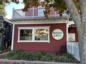 Out front so cute!  at Blossom & Root Kitchen in Danville