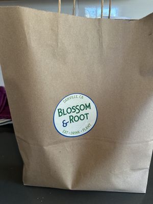 Cute to go bagck  at Blossom & Root Kitchen in Danville