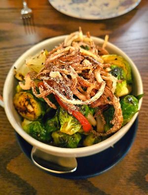 Brussels sprouts at Blossom & Root Kitchen in Danville