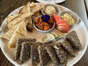 This is my favorite. So delicious. Bread plate  at Blossom & Root Kitchen in Danville