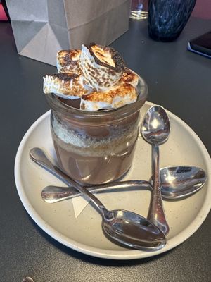 Chocolate s’more moussee  at Blossom & Root Kitchen in Danville