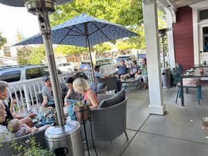 Outdoor seating   at Blossom & Root Kitchen in Danville