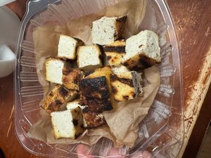 Side of grilled tofu at Blossom & Root Kitchen in Danville