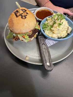Smash Burger  at Blossom & Root Kitchen in Danville