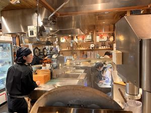 Kitchen in Gensoba  at Gensoba Shingari in Tokyo