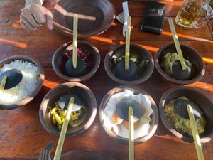 Vegan curries   at Coconut Shades  in Sigiriya