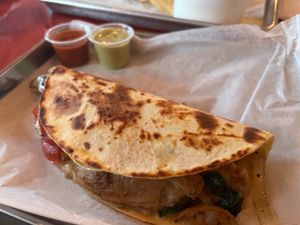 Vegan quesadilla at Calle Taco in Nashville