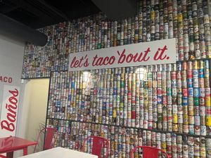 Wall of drinks at Calle Taco in Nashville