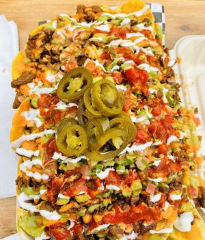 Nachos w/ Soy Asada✨delicious  #Veganuary at El Compa Vegano in San Fernando