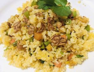 Cơm Chiên Tempeh-  Fried Rice with Tempeh at Vegan Sattvik in Mui Ne