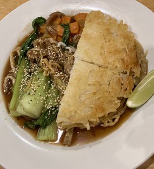 Pan-fried-pho   at Vegan Sattvik in Mui Ne